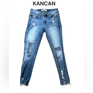 KANCAN distressed skinny jeans